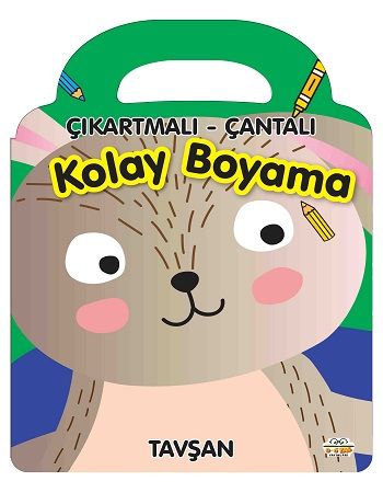 Çıkartmalı - Çantalı Kolay Boyama - Tavşan – Barbaros Özcan – 0-6 Yaş Yayınları – kitap kapağı