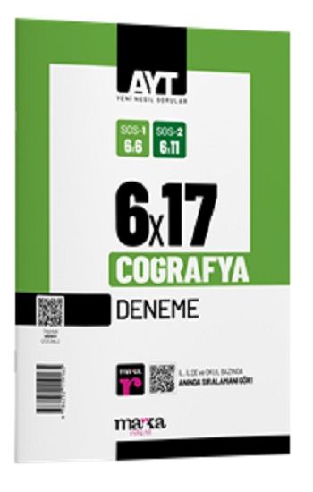2025 AYT Coğrafya 6 Deneme Tamamı Video Çözümlü - Marka Yayınları Kitap