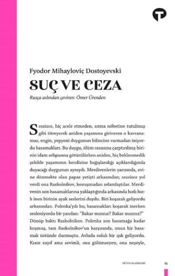 Suç ve Ceza – Fyodor Mihayloviç Dostoyevski – Turkuvaz Kitap – kitap kapağı