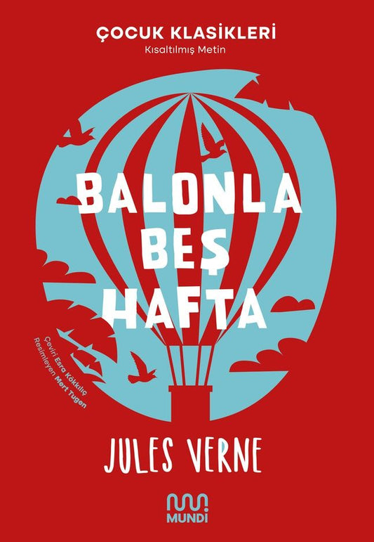 Balonla Beş Hafta – Jules Verne – Mundi – kitap kapağı
