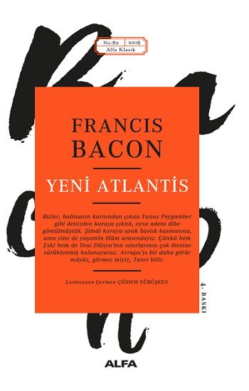 Yeni Atlantis – Francis Bacon – Alfa Yayınları – kitap kapağı
