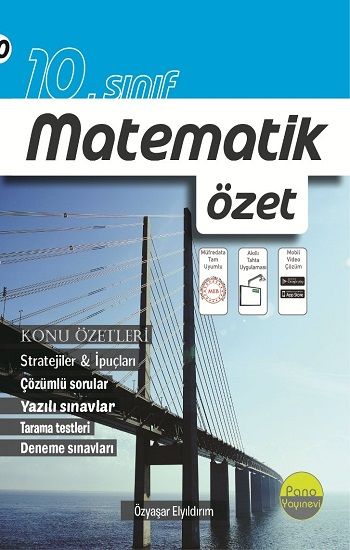 10.Sınıf Matematik Özet – Özyaşar Elyıldırım – Pano Yayınevi – kitap kapağı