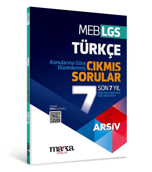 LGS TÜRKÇE Konularına Göre Düzenlenmiş Son 7 Yıl ÇIKMIŞ SORULAR - Marka Yayınları Kitap