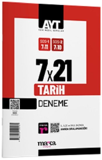 2025 AYT Tarih 7 Deneme Tamamı Video Çözümlü – Marka Komisyon – Marka Yayınları – kitap kapağı