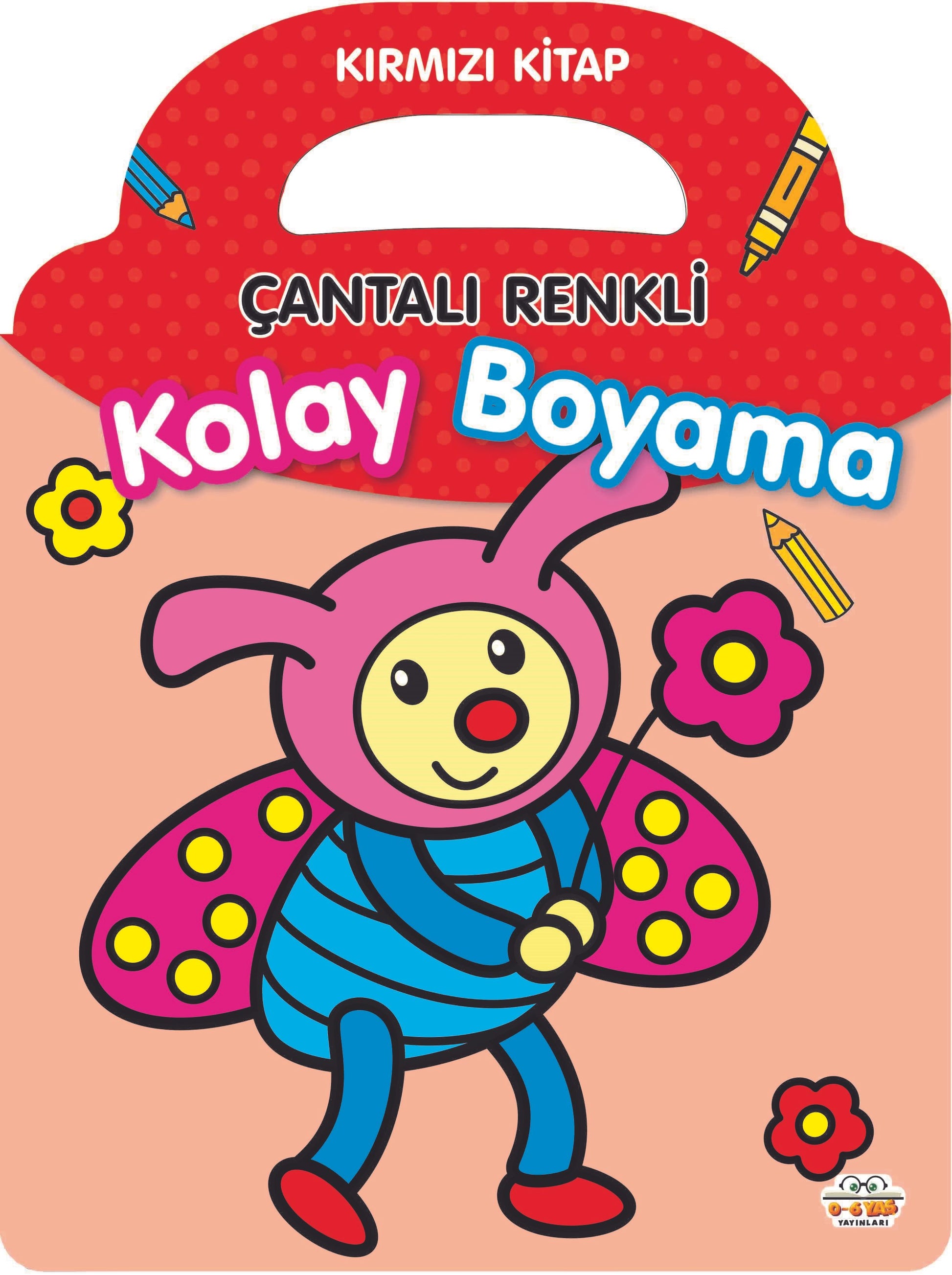 Çantalı Renkli Kolay Boyama- Kırmızı Kitap – Kolektif – Parıltı Yayınları – kitap kapağı