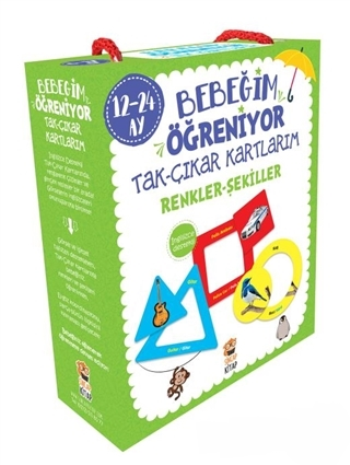 Bebeğim Öğreniyor - Tak Çıkar Kartlarım Renkler Şekiller (12 - 24 Ay) - Sincap Kitap Kitap