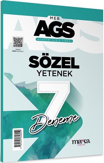 2025 MEB AGS Sözel Yetenek 7 Deneme Tamamı Video Çözümlü – Marka Komisyon – Marka Yayınları – kitap kapağı