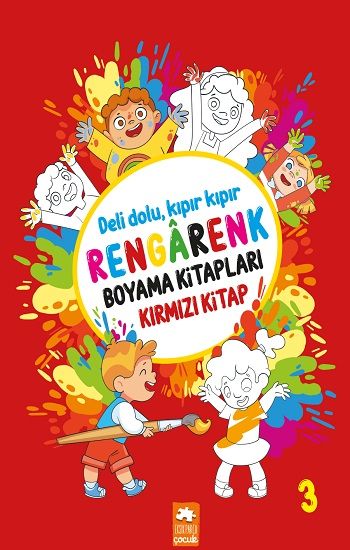 Rengarenk Boyama Kitapları - Kırmızı Kitap – Kolektif – Eksik Parça Yayınları – kitap kapağı