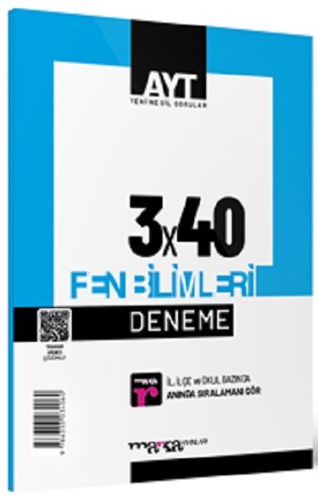 2025 AYT Fen Bilimleri 3x40 Deneme - Marka Yayınları Kitap