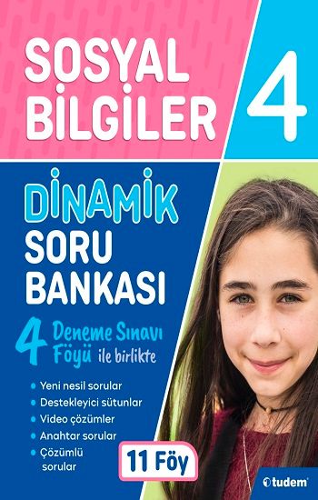 4. Sınıf Sosyal Bilgiler Dinamik Soru Bankası – Tudem Kolektif – Tudem Eğitim Yayınları – kitap kapağı