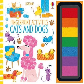 Fingerprint Activities: Cats and Dogs – Fiona Watt – Usborne Publishing – kitap kapağı