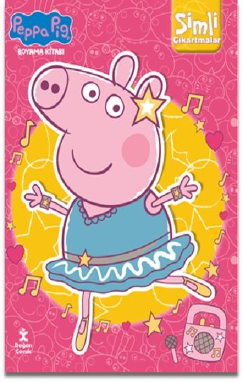 Peppa Pig-Simli Çıkartmalı Boyama Kitabı - Doğan Çocuk Kitap