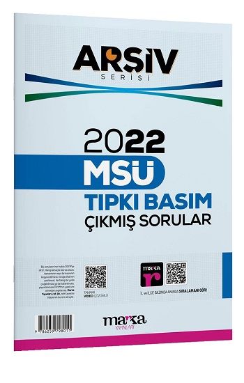 2022 MSÜ ARŞİV SERİSİ Tıpkı Basım Çıkmış Sorular Tamamı Video Çözümlü – Ösym Komisyon – Marka Yayınları – kitap kapağı