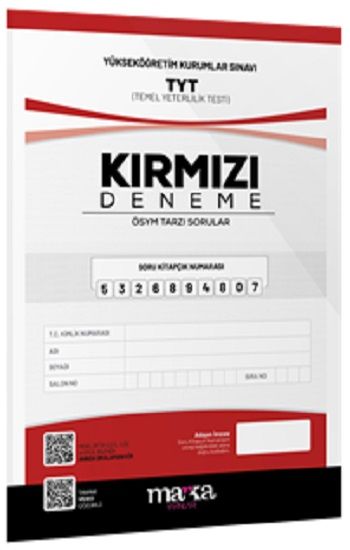 2025 TYT Yeni Nesil Kırmızı Deneme Tamamı Video Çözümlü – Marka Komisyon – Marka Yayınları – kitap kapağı