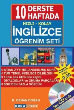 10 Derste 10 Haftada Hızlı - Kolay İngilizce Öğrenim Seti - Bora Yayıncılık Kitap