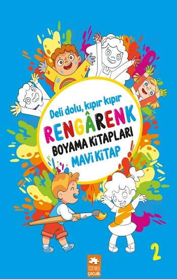 Rengarenk Boyama Kitapları - Mavi Kitap – Kolektif – Eksik Parça Yayınları – kitap kapağı