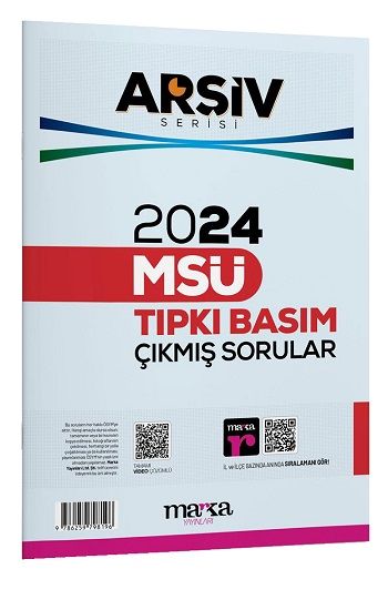 2024 MSÜ ARŞİV SERİSİ Tıpkı Basım Çıkmış Sorular Tamamı Video Çözümlü – Ösym Komisyon – Marka Yayınları – kitap kapağı