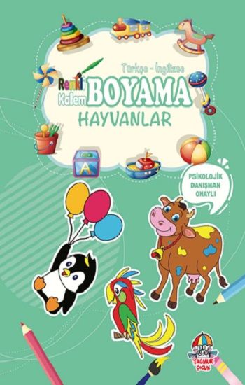 Hayvanlar - Renkli Kalem Boyama – Kolektif – Yağmur Çocuk Yayınları – kitap kapağı