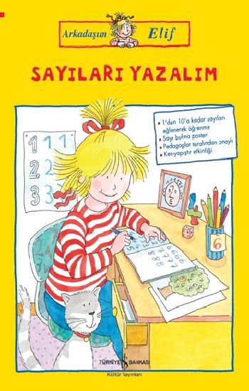 Arkadaşım Elif - Sayıları Yazalım - İş Bankası Kültür Yayınları Kitap