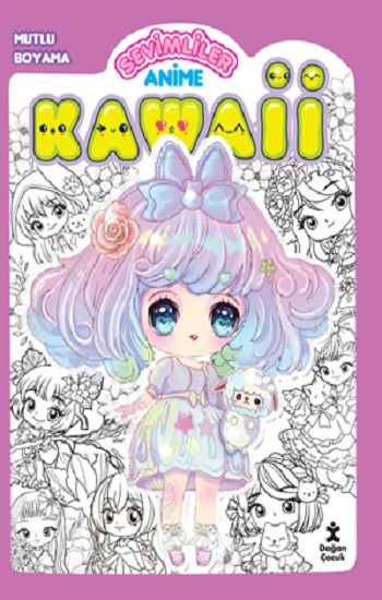 Kawaii Anime Mutlu Boyama 1 -Mor – Kolektif – Doğan Çocuk – kitap kapağı
