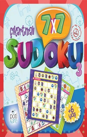7 x 7 Çıkartmalı Sudoku (3) - Pötikare Yayıncılık Kitap