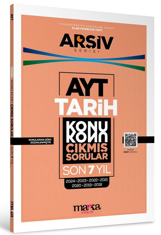 AYT Tarih Konu Konu Çıkmış Sorular Son 7 Yıl Marka Yayınları - Marka Yayınları Kitap
