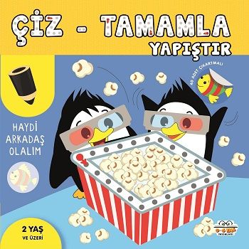 Haydi Arkadaş Olalım - Çiz-Tamamla-Yapıştır - 0-6 Yaş Yayınları Kitap