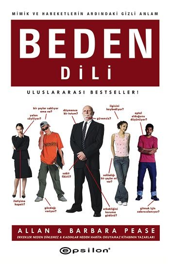 Beden Dili – Allan & Barbara Pease – Epsilon Yayınları – kitap kapağı