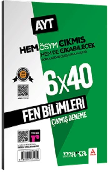 2025 AYT Fen Bilimleri ÖSYM Çıkmış ve Çıkabilecek Sorulardan Oluşturulmuş 6 Deneme Sınavı Tamamı Video Çözümlü – Marka