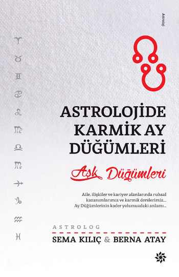 Astrolojide Karmik Ay Düğümleri Aşk Düğümler – Sema Kılıç & Berna Atay – Doğan Novus – kitap kapağı