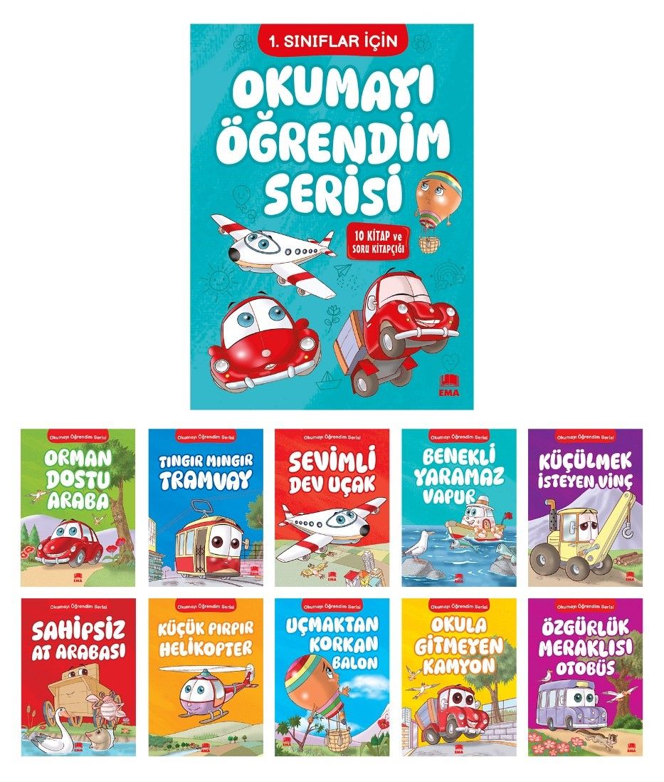 Okumayı Öğrendim Serisi (10 Kitap) – Erdinç Akbaş – Ema Kitap – kitap kapağı