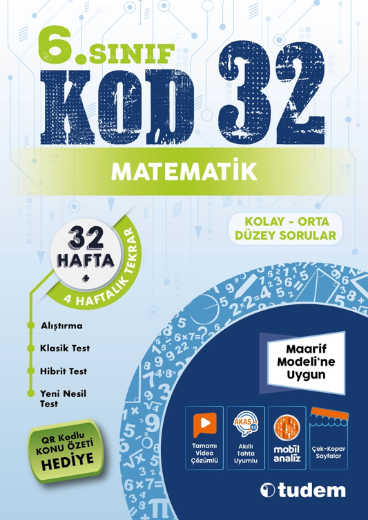 6. Sınıf Matematik Kod 32 - Tudem Eğitim Yayınları Kitap