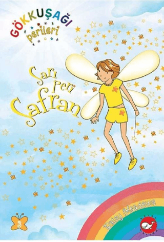 Gökkuşağı Perileri 3 - Sarı Peri Safran – Daisy Meadows – Beyaz Balina Yayınları – kitap kapağı