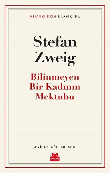 Bilinmeyen Bir Kadının Mektubu – Stefan Zweig – Kırmızı Kedi Yayınevi – kitap kapağı