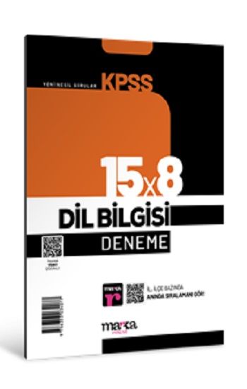 2025 KPSS Dil Bilgisi 15x8 Deneme Tamamı Video Çözümlü – Marka Komisyon – Marka Yayınları – kitap kapağı
