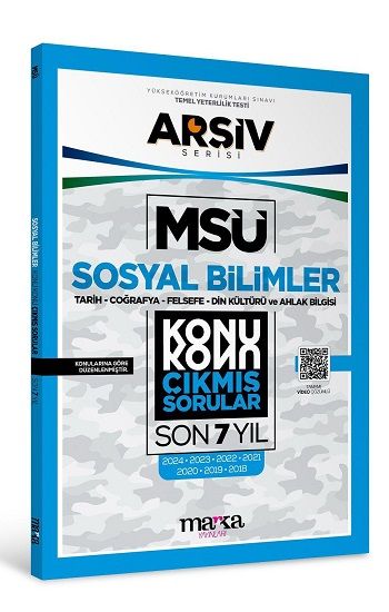 MSÜ SOSYAL BİLİMLER Konu Konu ÇIKMIŞ SORULAR Son 7 Yıl – Ösym Komisyon – Marka Yayınları – kitap kapağı