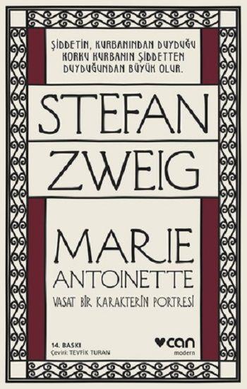 Marie Antoinette – Stefan Zweig – Can Yayınları – kitap kapağı