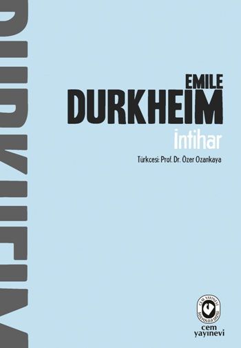 İntihar – Emile Durkheim – Cem Yayınevi – kitap kapağı