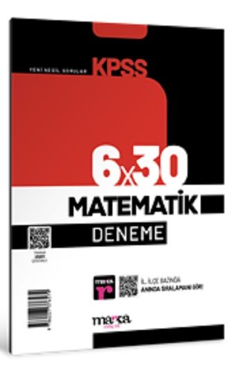 2025 KPSS Matematik 6x30 Deneme Tamamı Video Çözümlü – Marka Komisyon – Marka Yayınları – kitap kapağı