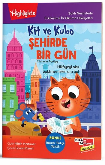 Kit ve Kubo Şehirde Bir Gün – Michelle Portice – Dikkat Atölyesi Yayınları – kitap kapağı