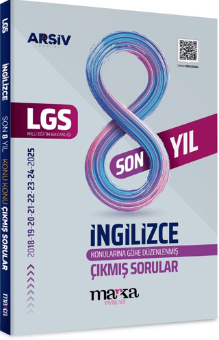 LGS İngilizce Konu Konu Çıkmış Sorular Son 8 Yıl - Marka Yayınları Kitap
