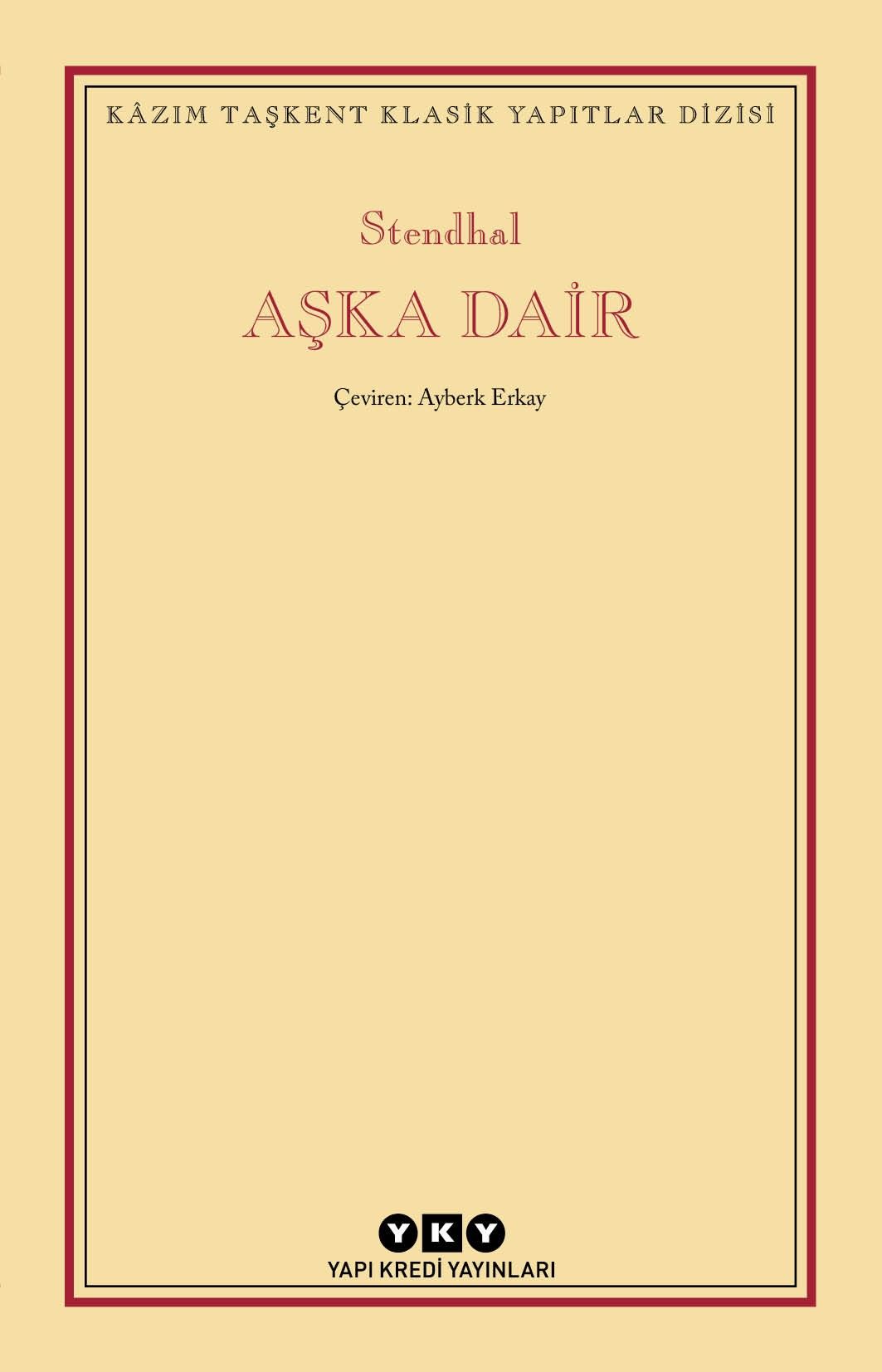 Aşka Dair - Yapı Kredi Yayınları Kitap