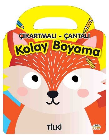 Çıkartmalı - Çantalı Kolay Boyama - Tilki – Barbaros Özcan – 0-6 Yaş Yayınları – kitap kapağı