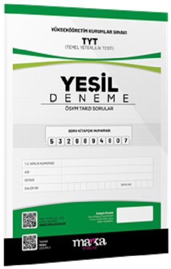 2025 TYT Yeni Nesil Yeşil Deneme Tamamı Video Çözümlü – Marka Komisyon – Marka Yayınları – kitap kapağı