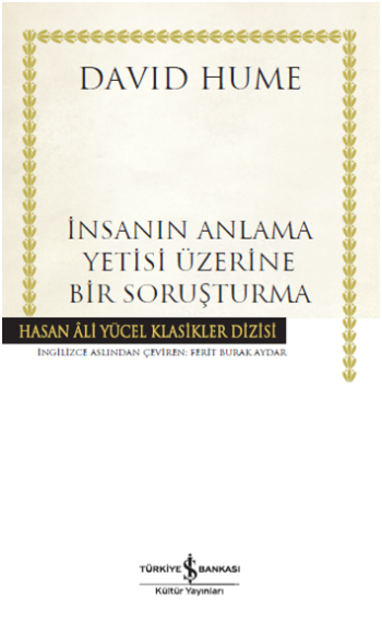 İnsanın Anlama Yetisi Üzerine Bir Soruşturma – David Hume – İş Bankası Kültür Yayınları – kitap kapağı