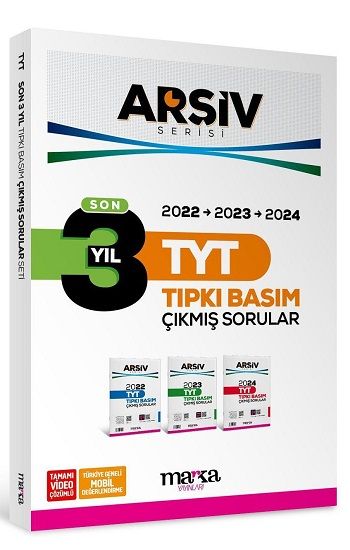 Son 3 Yıl TYT ARŞİV Serisi Tıpkı Basım Fasikül Fasikül Çıkmış Sorular Tamamı Video Çözümlü - Marka Yayınları Kitap
