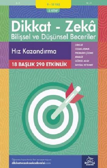 9-10 Yaş Dikkat - Zeka Bilişsel ve Düşünsel Beceriler 3. Kitap - Hız Kazandırma - Dikkat ve Zeka Akademisi Yayınları Kitap