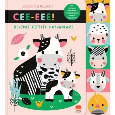 Dokun & Keşfet Sevimli Çiftlik Hayvanları – Kolektif – Uçan Fil Yayınları – kitap kapağı