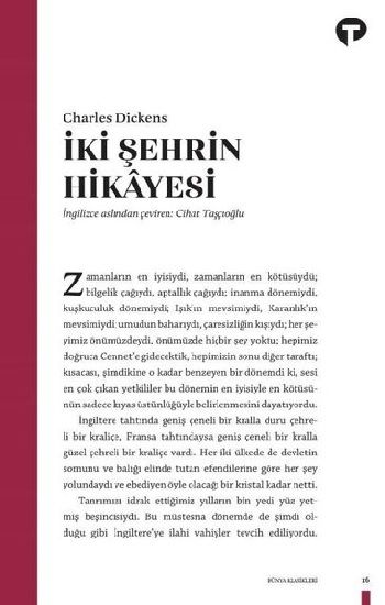 İki Şehrin Hikayesi – Charles Dickens – Turkuvaz Kitap – kitap kapağı