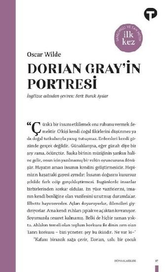 Dorian Gray'in Portresi – Oscar Wilde – Turkuvaz Kitap – kitap kapağı